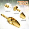 thumbnail image 3 of 2pcs Metal Ice Scoop, 9.8" x 3.5"Stainless Steel Ice Scooper for Home Bar Use, Gold, 3 of 6