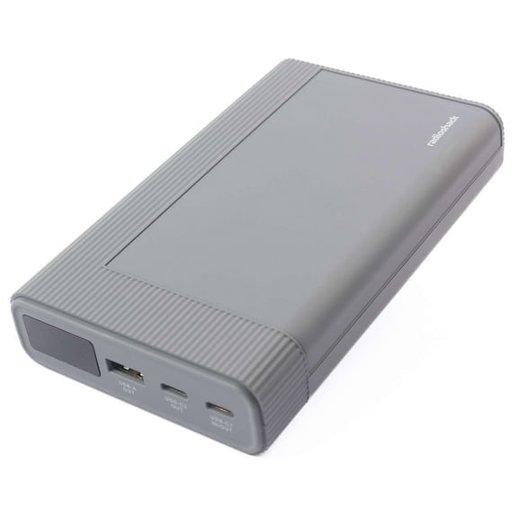 RadioShack 100W High-Performance Power Bank (20,000MAH, USB-C, Gray)