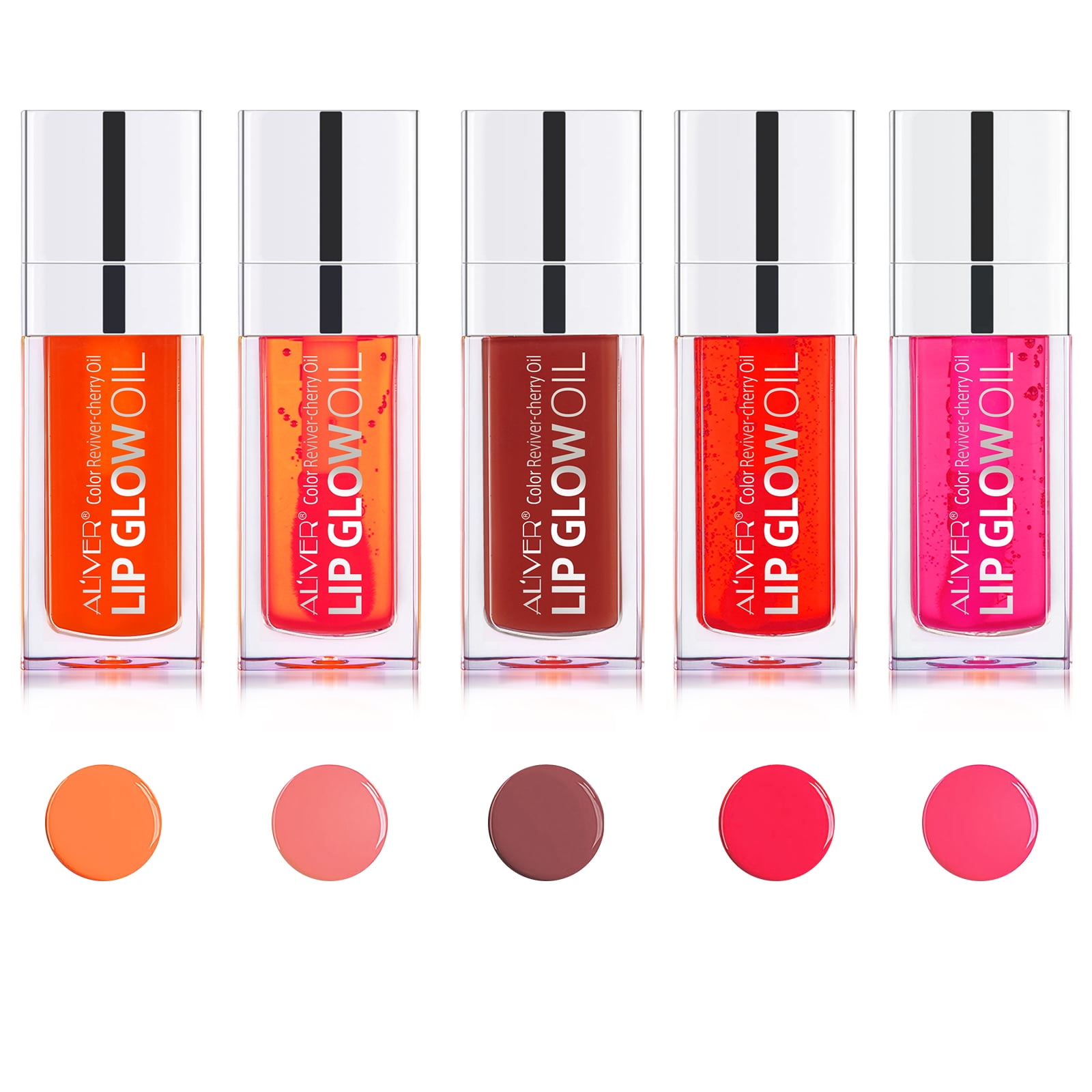 Aliver Lip Glow Oil set, Long Lasting Hydrating Lip Gloss Tinted Lip