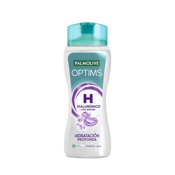 Shampoo Palmolive Optims Hydrate Fórmula con Ácido Hialurónico 680 ml