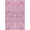 thumbnail image 2 of Addison Rugs Dream Shag Premium Machine Washable Transitional Shells Pink Rectangle Rug, 5' x 7'6", 2 of 8