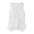 thumbnail image 4 of Glisme Shirts for Women Solid Color Sleeveless Crew Neck T-Shirt Summer Comfortable Women Tops Size XL White, 4 of 5