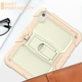 thumbnail image 2 of XYX For iPad (A16)11th /10th Generation 11/10.9 inch 2025/2022 Case, 3in1 Heavy Duty Shockproof Tablet Case with Stand, Shoulder Strap, Cream Rose Gold, 2 of 7