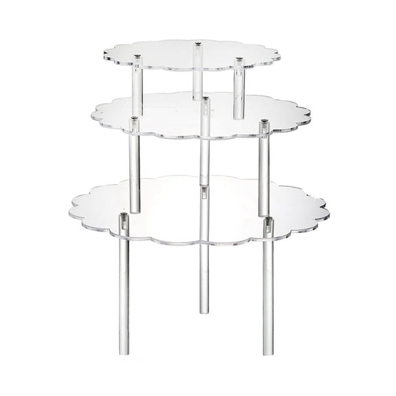 Acrylic Clear Cake Display Stands Cupcake Holder for Birthday Wedding Cake Decorating Supplies