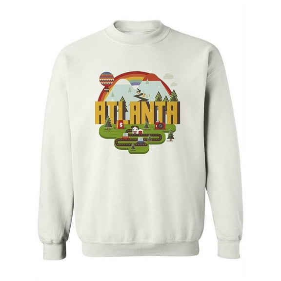 Atlanta City Colorful Paint Sweatshirt Women -Image by Shutterstock, Female Medium