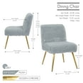 thumbnail image 6 of Porthos Home Gemma Dining Chairs, Plush Fabric, Gold Legs, Thick Seat, 6 of 6