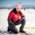 thumbnail image 6 of Knit Beanie Hat for Women and Men, Faux Fuzzy Pom Pom Winter Ski Skullies Cap, Light Pink, 6 of 6