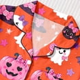 thumbnail image 5 of HAYIMI Women's Fall Holiday Pajama Set Short Sleeve Button Front Shirt and Elastic Waist Shorts Pumpkin Printed Nightwear Comfort Homewear, 5 of 9
