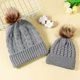 thumbnail image 3 of Thermal Beanie Hat Stay Warm Stylish Parent-Child Autumn Winter Cold-proof Fine Workmanship Hat for Cold Weather, 3 of 10