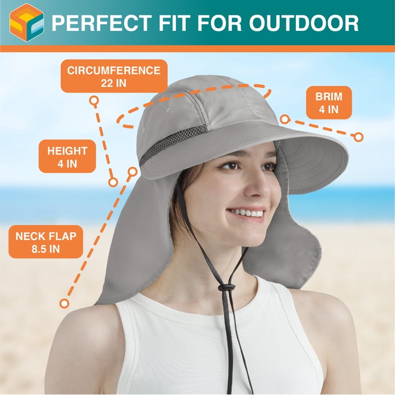 SUN CUBE Women Sun Hat Neck Flap Cover, UV Protection Wide  display picture 3