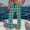 Mint Green, variant on KeShDi Soft Cotton Pajamsa Mens Sleepy Pants Plaid Men's Pajamas Casual Plaid Printing Loose Leisure Sports Elasticity Pants Straight Vintage Trousers with Pockets Purple 2X