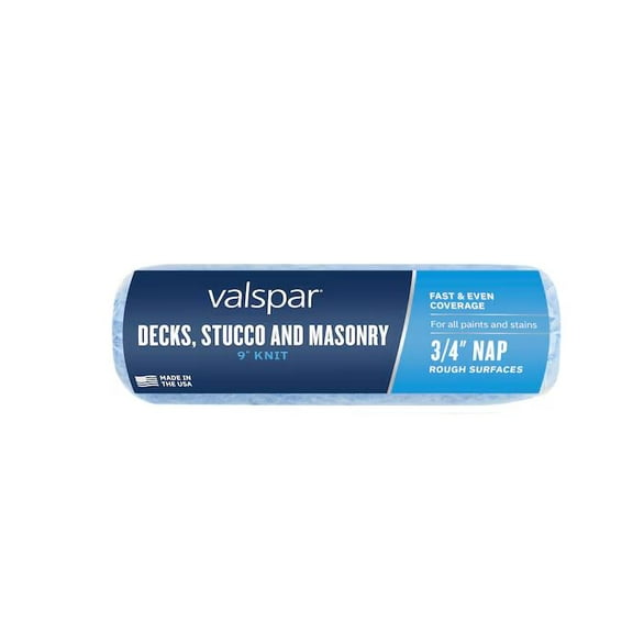 Valspar 9.0-in x 3/4-in Nap Decks, Stucco, and Masonry Standard Knit Polyester Paint Roller Cover