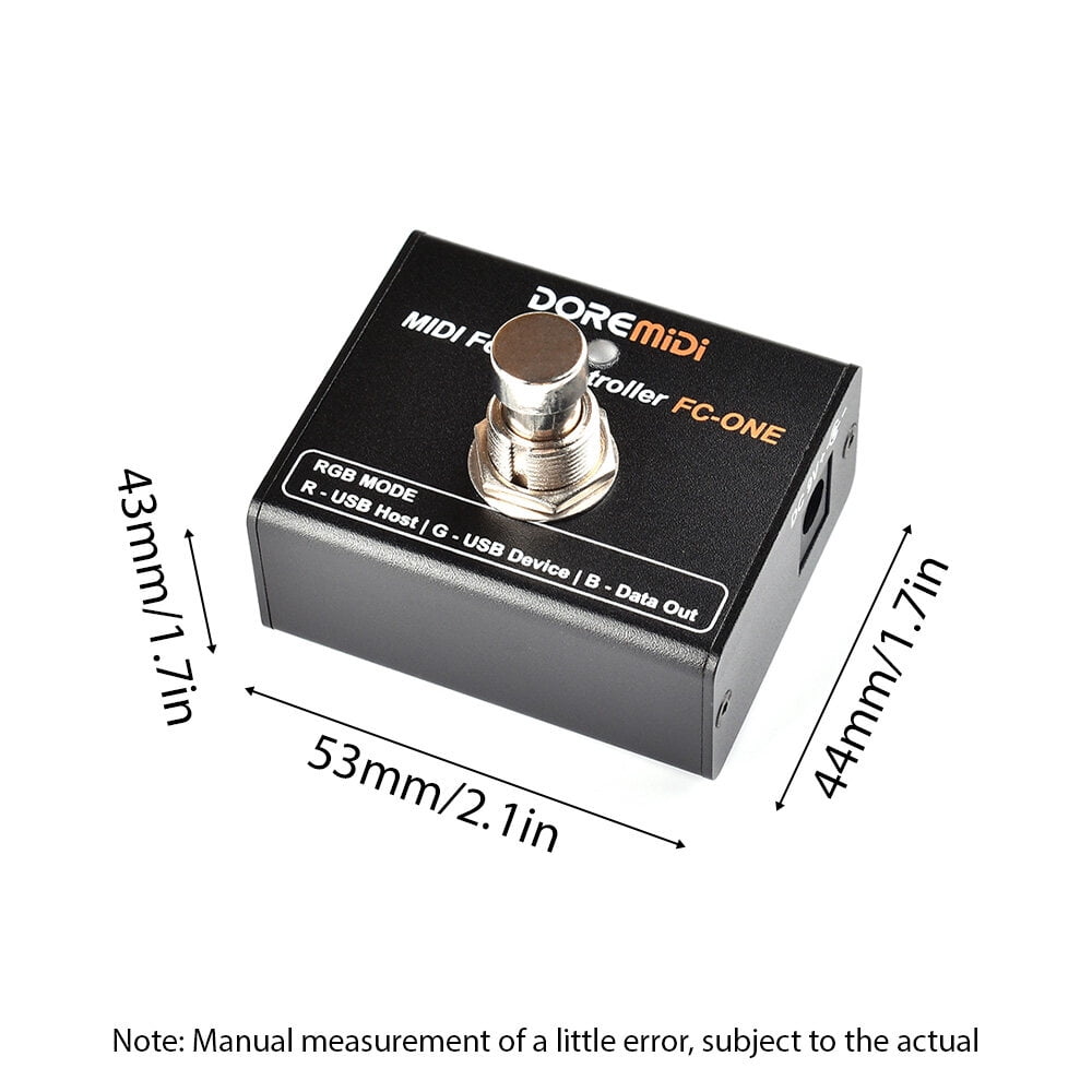 DOREMiDi MIDI Foot Controller Electric Guitar MIDI Effects Pedal Plug and Play MIDI Output Ports DIY CC/PC/NOTE Messages Various Trigger Modes Portable MIDI Device