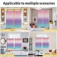 thumbnail image 6 of Pink Purple Teal Ombre Cream Kitchen Curtains Small Short 39 Inch Length, Modern Abstract Art Aesthetics Bedroom Living Room Curtains, Light Filtering Cafe Curtain Drapes 2 Panels Set 55''x39'', 6 of 9
