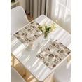 thumbnail image 5 of Coffee Placemats Set of 6, Beige Farmhouse Retro Beans Latte Tea Cup Funny Placemats for Dining Table, Place Mats for Kitchen Tabletop, Waterproof Wipeable Dining Table Mats Set, 5 of 9