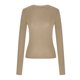 thumbnail image 5 of Fiudx Camisas de Mujer Camiseta de Manga Larga de Color Sólido con Cuello Redondo Informal a La Moda para Mujer, 5 of 5