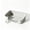 Gray, variant on romoty Open Top Cat Litter Box, 16.54x11.02x4.72 Inch White High Shield Anti-Tracking Litter Pan with Scoop Set for Household Cats