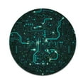 thumbnail image 2 of WIRESTER 7.88 in Round Mouse Pad with Non-Slip Rubber Base for Computers, Laptop, Office & Home - Green Circuit Board, 2 of 5