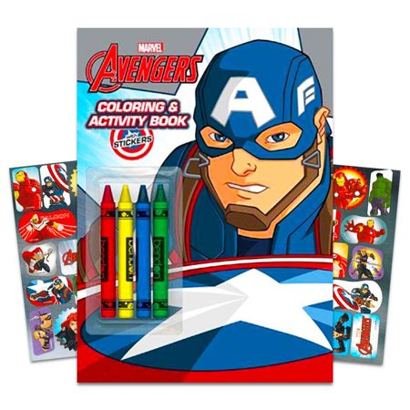 marvel avengers coloring book super set with crayons 3