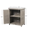 thumbnail image 3 of Gzxs Outdoor Potting Bench with Storage Cabinet and Metal Top, 31.5"W Hemlock Wood Garden Workstation, Gray, 3 of 8