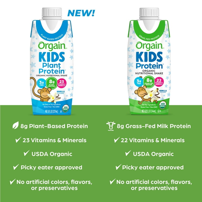 Orgain Inc Orgain Kids Protein Nutritional Shake, Vanilla, 8.25 fl