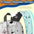 thumbnail image 5 of Cat and Fan White Pattern 17" School Backpacks for Teens,Waterproof Oxford Fabric,S-Shape Padded Straps for School,Travel,Hiking,Camping, 5 of 6