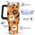 thumbnail image 3 of Happy Halloween Ghost Tumbler with Handle and Straws 40 oz Stainless Steel Halloween Travel Coffee Mug Birthday Present for Women Girls Daughter Mom Gifts for Him/Her Coffee Mugs, 3 of 7