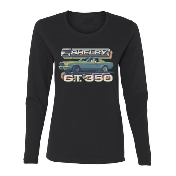 Wild Bobby Ford Shelby GT350 Retro Colorshift Women Graphic Long Sleeve Tee