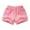 Pink, variant on PINQI Kids Cartoon Shorts Little Girls Denim Shorts with Pocket Girls Solid Color High Elastic Waist Button Ripped Jeans 1-8 Years