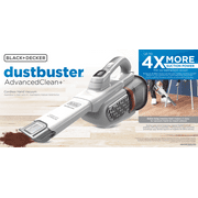 BLACK+DECKER Cordless Handheld Vacuum, AdvancedClean+, with XL Crevice Tool and Dust Bin, White, HHVK320J10