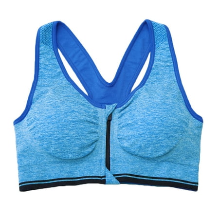 

Women Front Zipper Sports Bra Shakeproof Underwear Fitness Vest Push Up