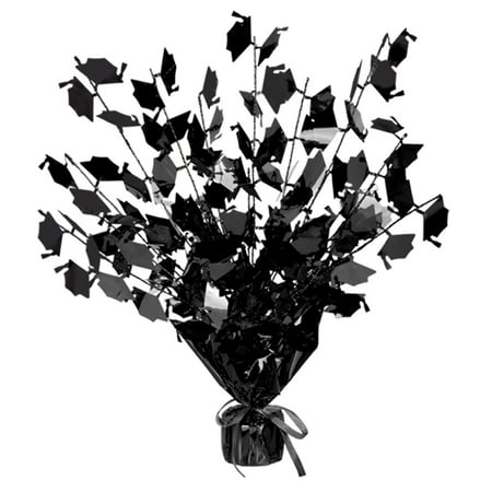 Beistle Graduate Cap Gleam 'N Burst Centerpiece Party Supplies, Black