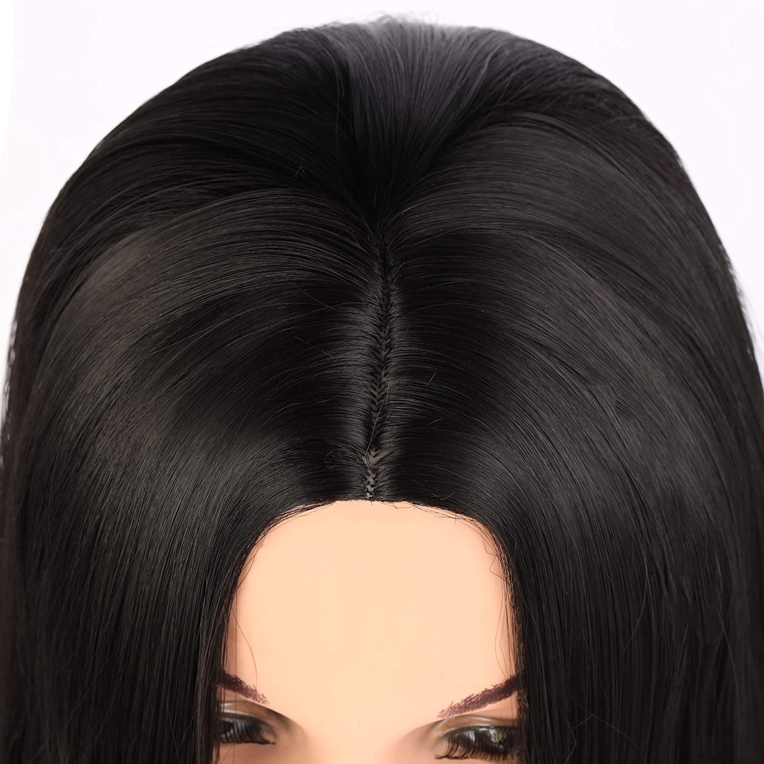 Onedor Silver Blue Straight Synthetic Hair Wig 31" Full Head