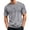 Gray, variant on Mfakffe Shirts For Men Casual Striped T-Shirts Short Sleeve Crewneck Basic Tee