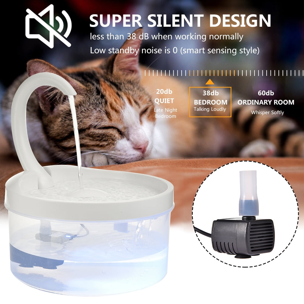 Buy Pet Fountain, 67oz/2L LED Automatic Cat Water Fountain Dog Water