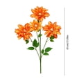 thumbnail image 3 of 4 Head Realistic Dahlia Artificial Flower Bouquet, Premium Silk Faux Floral Arrangement, Elegant Decor for Wedding, Party, Home, Vase, Table Centerpiece & Event, Orange, 3 of 7