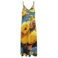 thumbnail image 4 of Fun And Playful Duck Fine Art Sleeveless Dress Summer Dress Woman 2025, 4 of 7