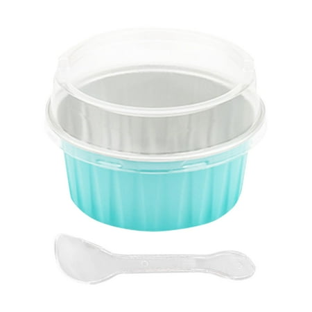 

WEPRO Aluminum Foil Cupcake Lined Aluminum Foil Mini Cupcake Container With Cover Baking Cup Muffin Liner