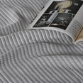 thumbnail image 3 of Ntbay 3 Layers Cotton Muslin Queen Bed Blanket, Super Soft Breathable Thermal Yarn Dyed Quilt for Adults, Perfect Lightweight Blanket for Couch Sofa Bed All Seasons, 88"x92", Striped, 3 of 5