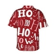 thumbnail image 3 of Easygdp Ho Pattern Funny Christmas Men's Hawaiian Shirts Print Lapel Short Sleeve for Beach, vacation, party, casual occasions - Medium, 3 of 9
