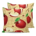 thumbnail image 7 of Outdoor Throw Pillow Cover Red Apples Ladybug on Retro Weave Texture Waterproof Cushion Covers 2 Pack Farmhouse Fruit Pillow Cases Home Decoration for Patio Garden Couch Sofa, 7 of 7