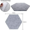 thumbnail image 2 of Hexagon Cork Board Tiles,Gray Felt Hexagon Tile Board for Wall Decor,Self Adhesive Wall Bulletin Boards for Notes,Photos,Memo,Pin Board,Office and Home Decor,12 Pieces, 2 of 7