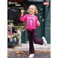 thumbnail image 5 of Marvel Grils Shirts Pink Top and Black Flare Pants Ghost-Spider 2 Piece Outfit School Kids 8-9Y, 5 of 10