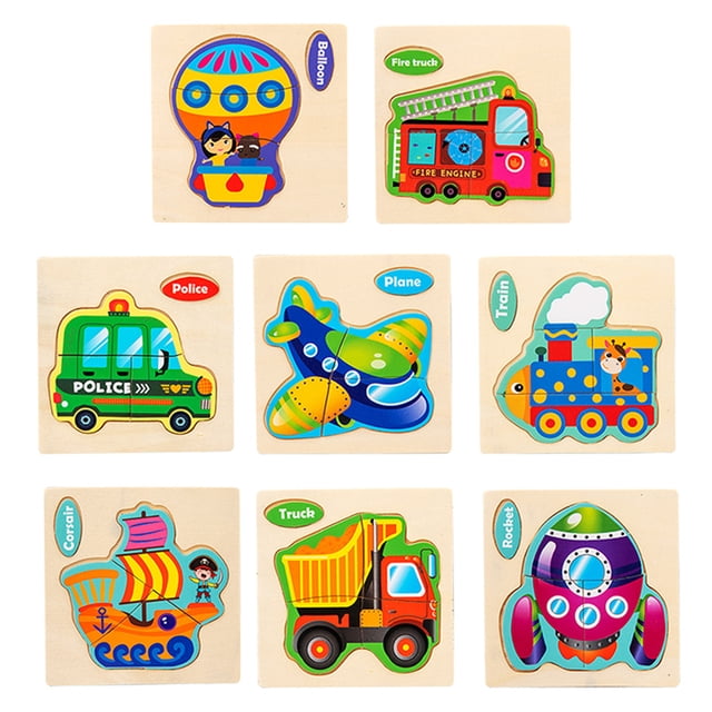 Rompecabezas De Animales De Dibujos Animados De Madera Para Niños, Juguetes De Educación Temprana Para Niños, Desarrollo De Coordinación Mano-Ojo seitruly FN007803-02