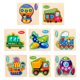 thumbnail image 1 of Rompecabezas De Animales De Dibujos Animados De Madera Para Niños, Juguetes De Educación Temprana Para Niños, Desarrollo De Coordinación Mano-Ojo Minnieouse FN007803-02, 1 of 6