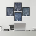 thumbnail image 3 of PixonSign Framed Wall Art White Abstract Trees Floral Botanical Posters, Set of 4 Nature Wilderness Country/Farmhouse Canvas Prints, Rustic Cozy Zen Wall Décor for Home Decor - 12"x16" Black, 3 of 5