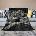 thumbnail image 2 of COMIO  Lions and Lioness Throw Blanket Gifts for Adult Women Men Teens, 3D African Wildlife Animal Blankets Soft Fluffy Throw Decorative for Sofa Bed Office Couch, 2 of 6
