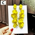 thumbnail image 6 of K-KED Pair Women Dangle Drop Earrings Rose Petal Long Tassel Earrings Delicate Jewelry Earrings-Green-2, 6 of 9