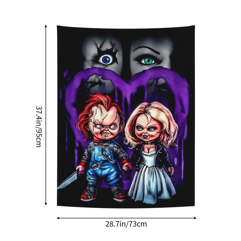Bride of Chucky And Tiffany Art Tapestry Wall Art Poster