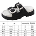 thumbnail image 2 of Sandalias de playa con suela gruesa y diapositivas ajustables con doble hebilla para mujeres y hombres, 2 of 6